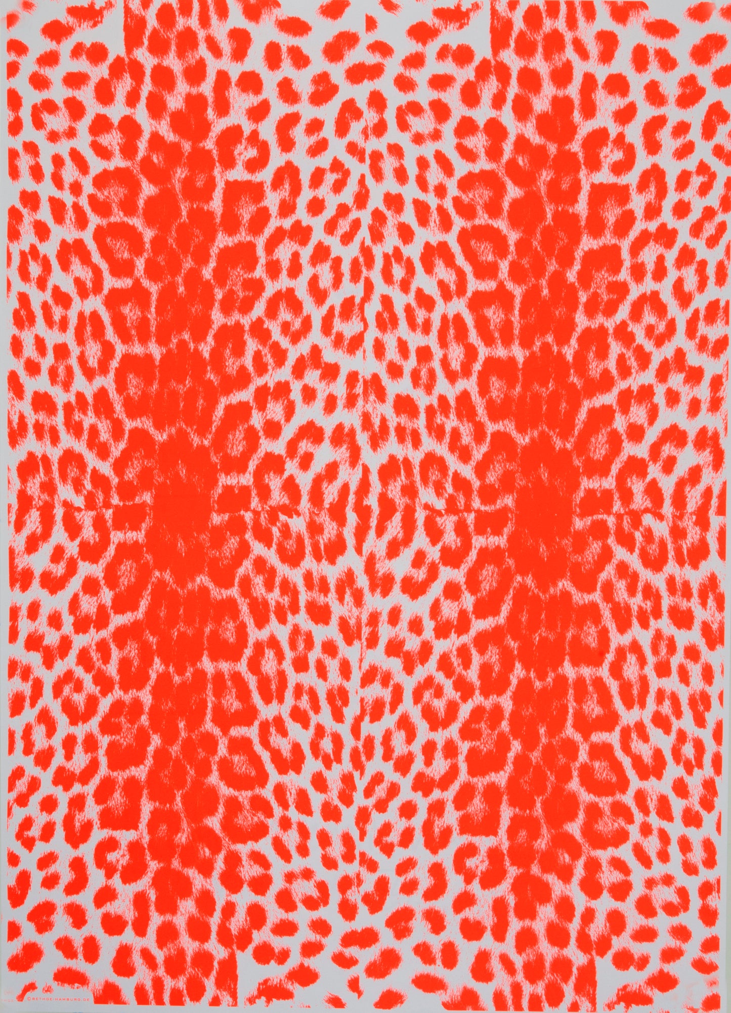 Gift wrap all seasons - Leopard Neon coral