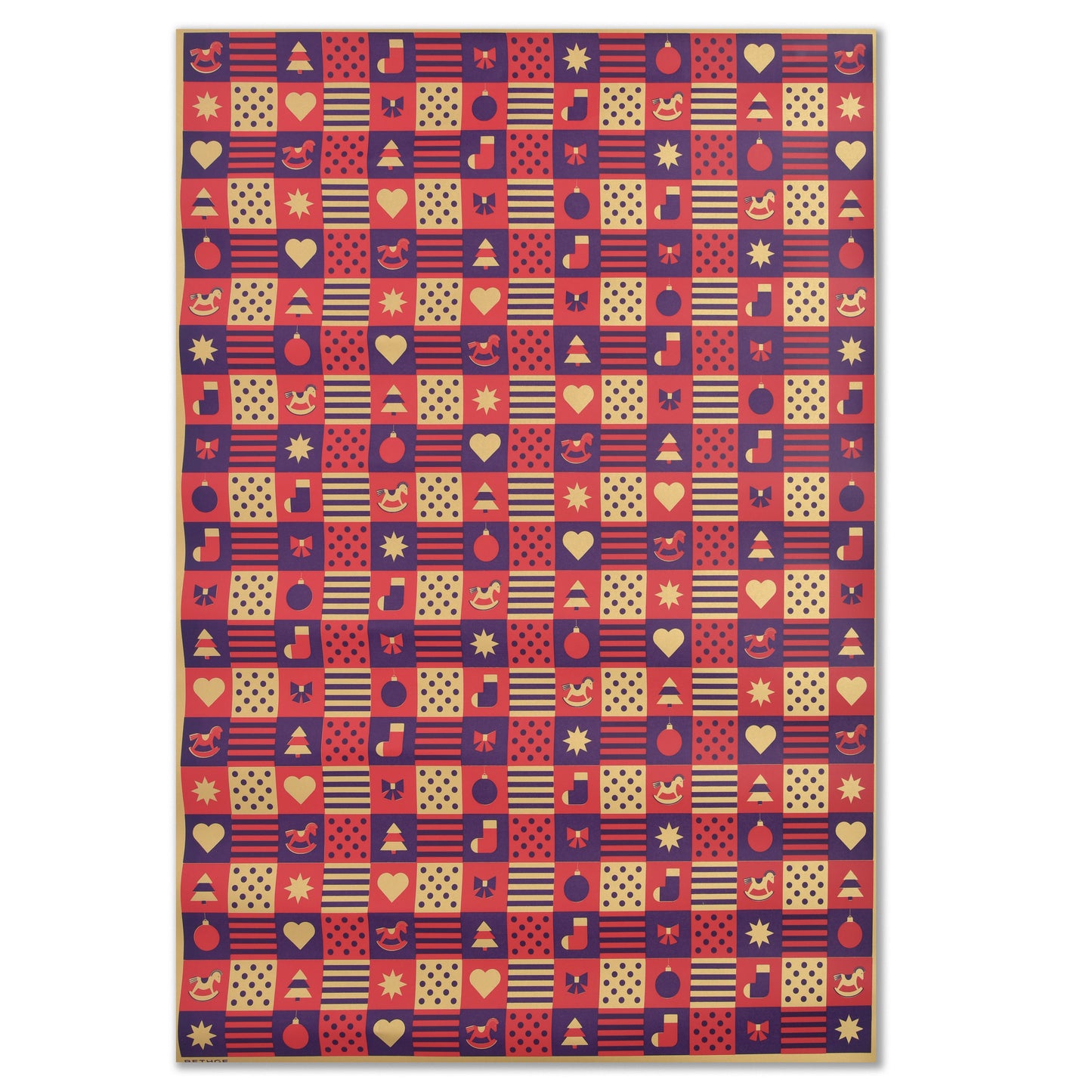 Christmas wrapping paper - Christmas Squares Red