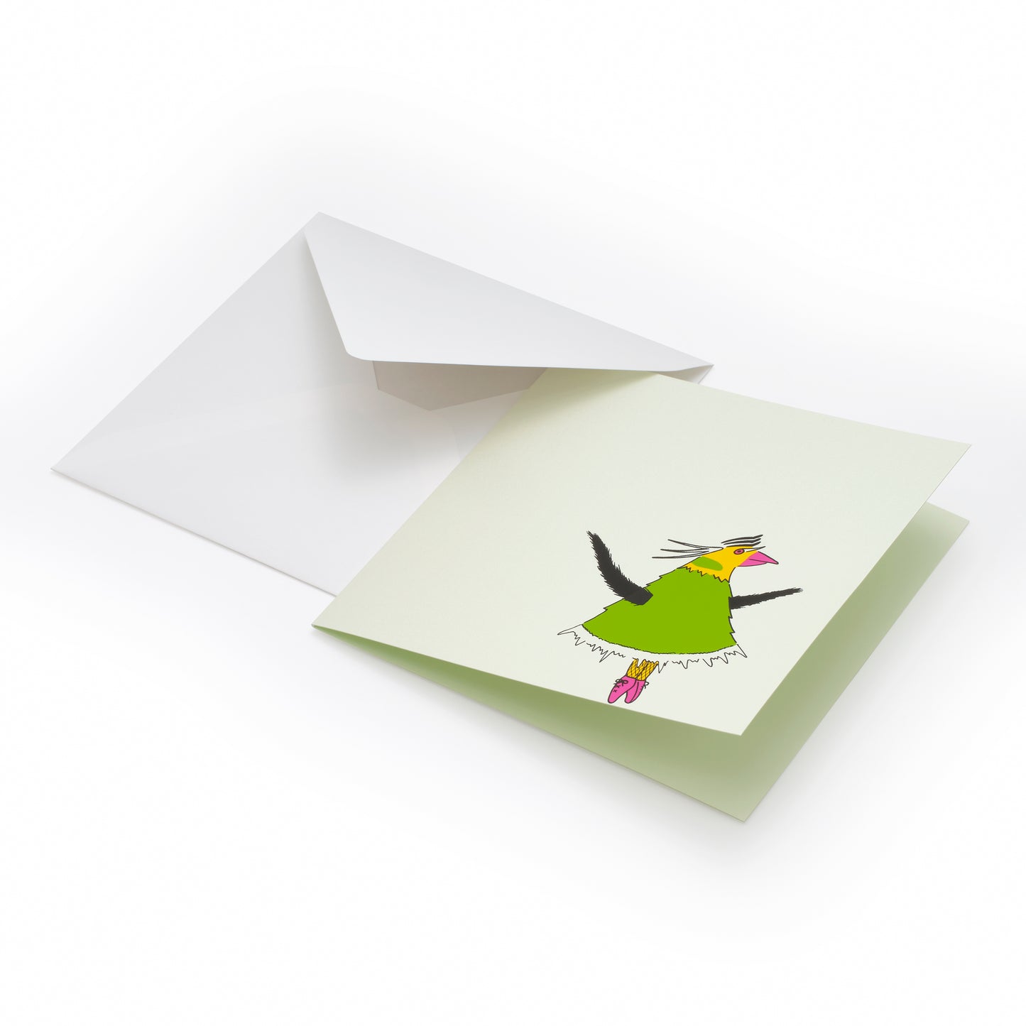 Animal Greeting Card - Chantalle Mother-of-pearl Green