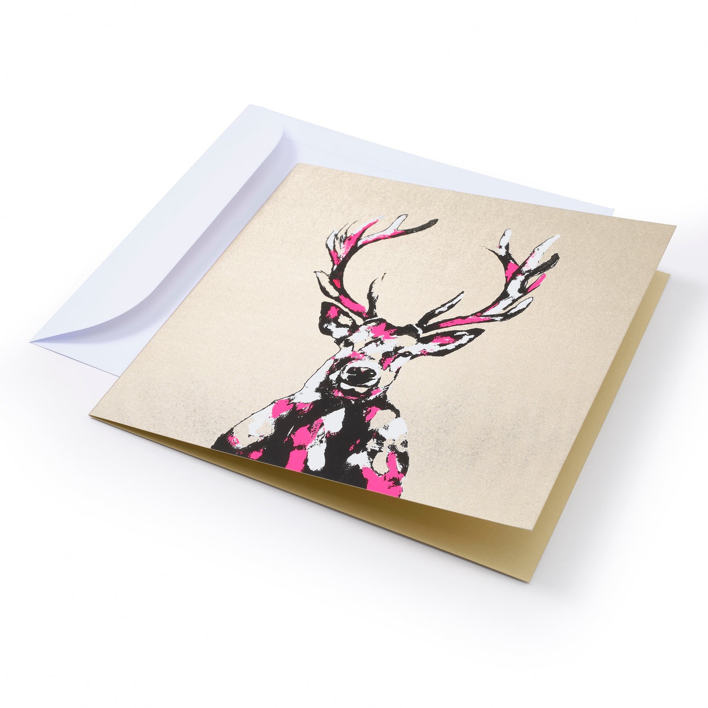 Animal Greeting Card - Deer Gold