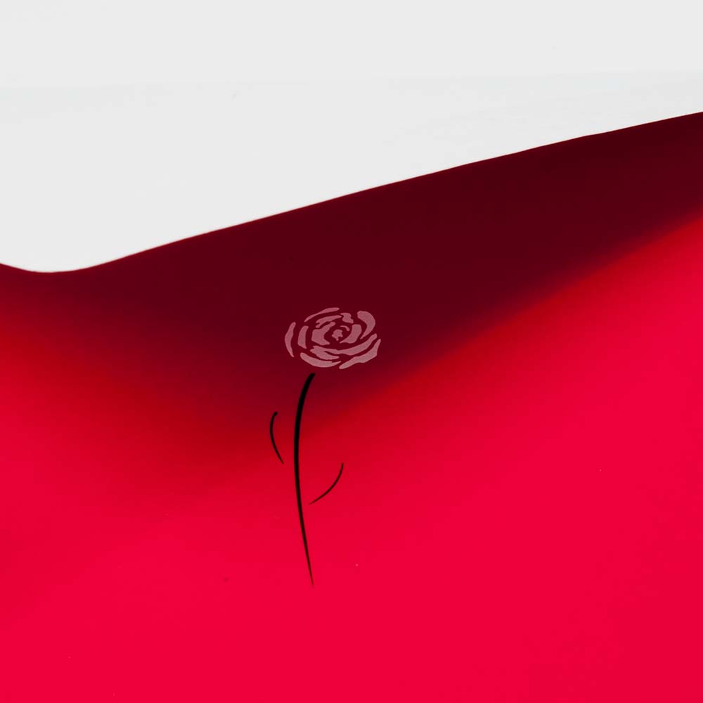 Flower Greeting Card - Rose Pure red