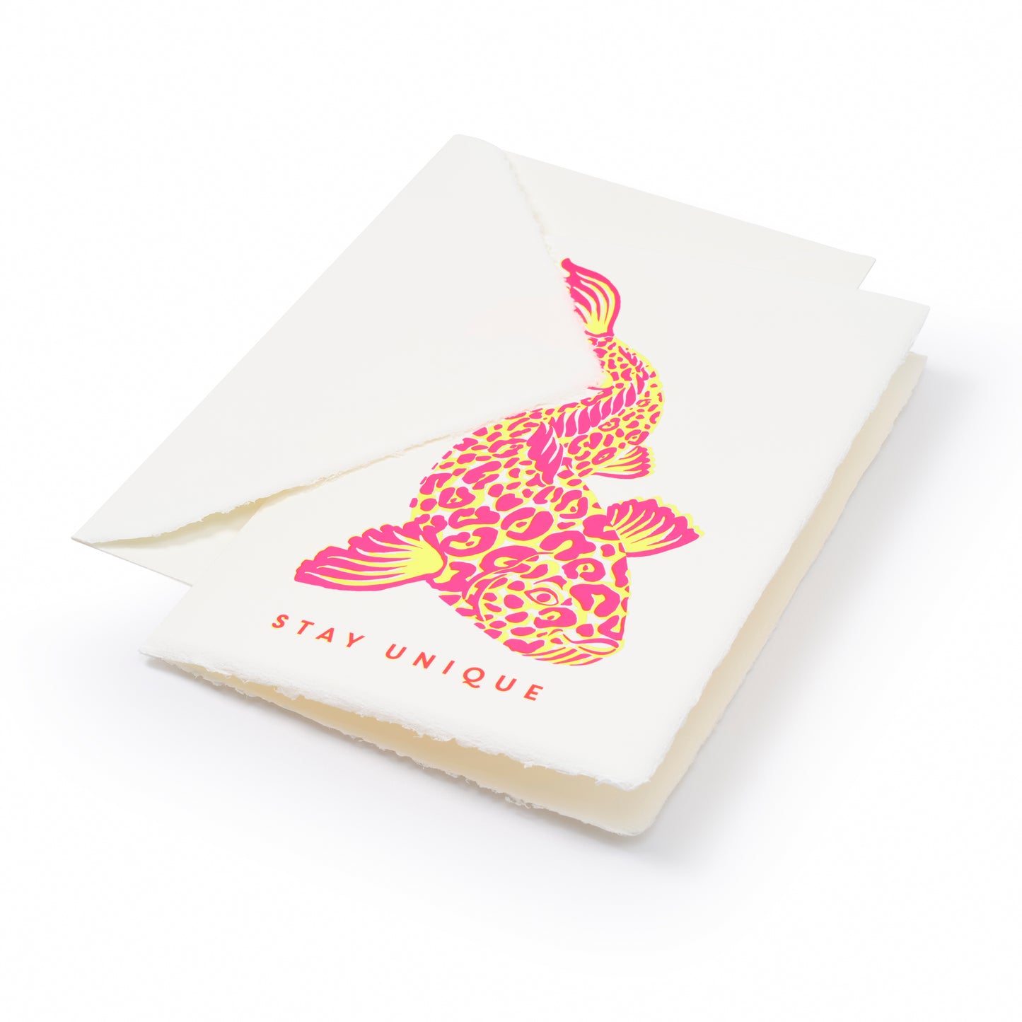 Artful Greeting Card - "Stay Unique" Handmade Paper