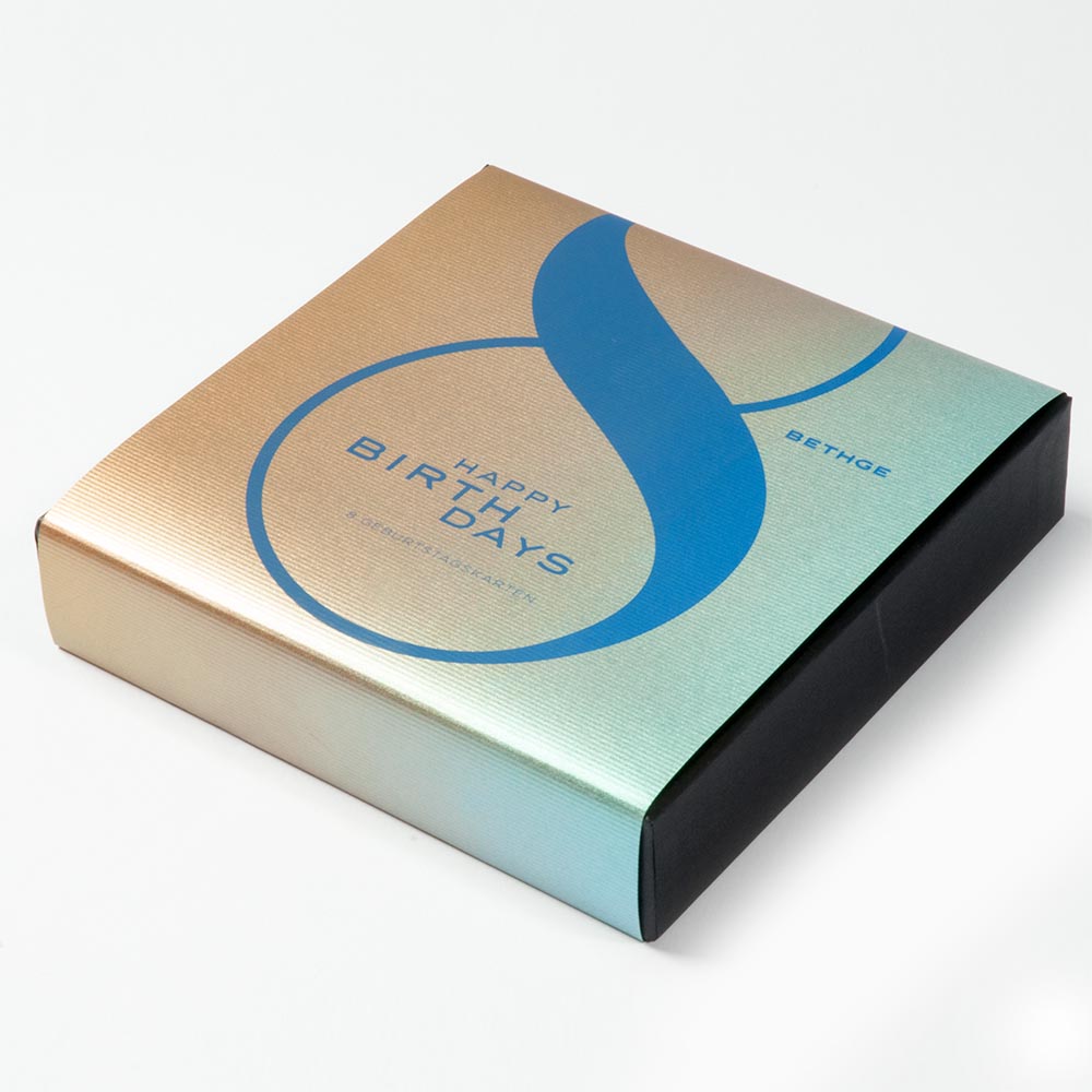 Greeting card set - Happy Birthdays (8 Square Cards)