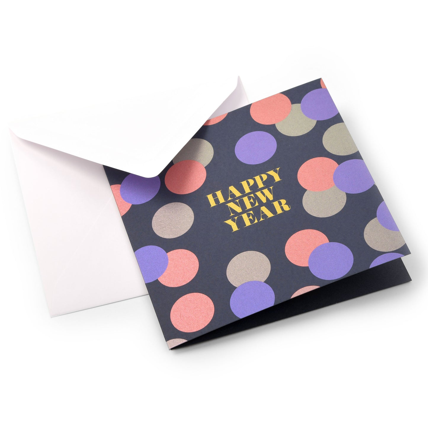 New Years Greeting Card - "Happy New Year" Confetti