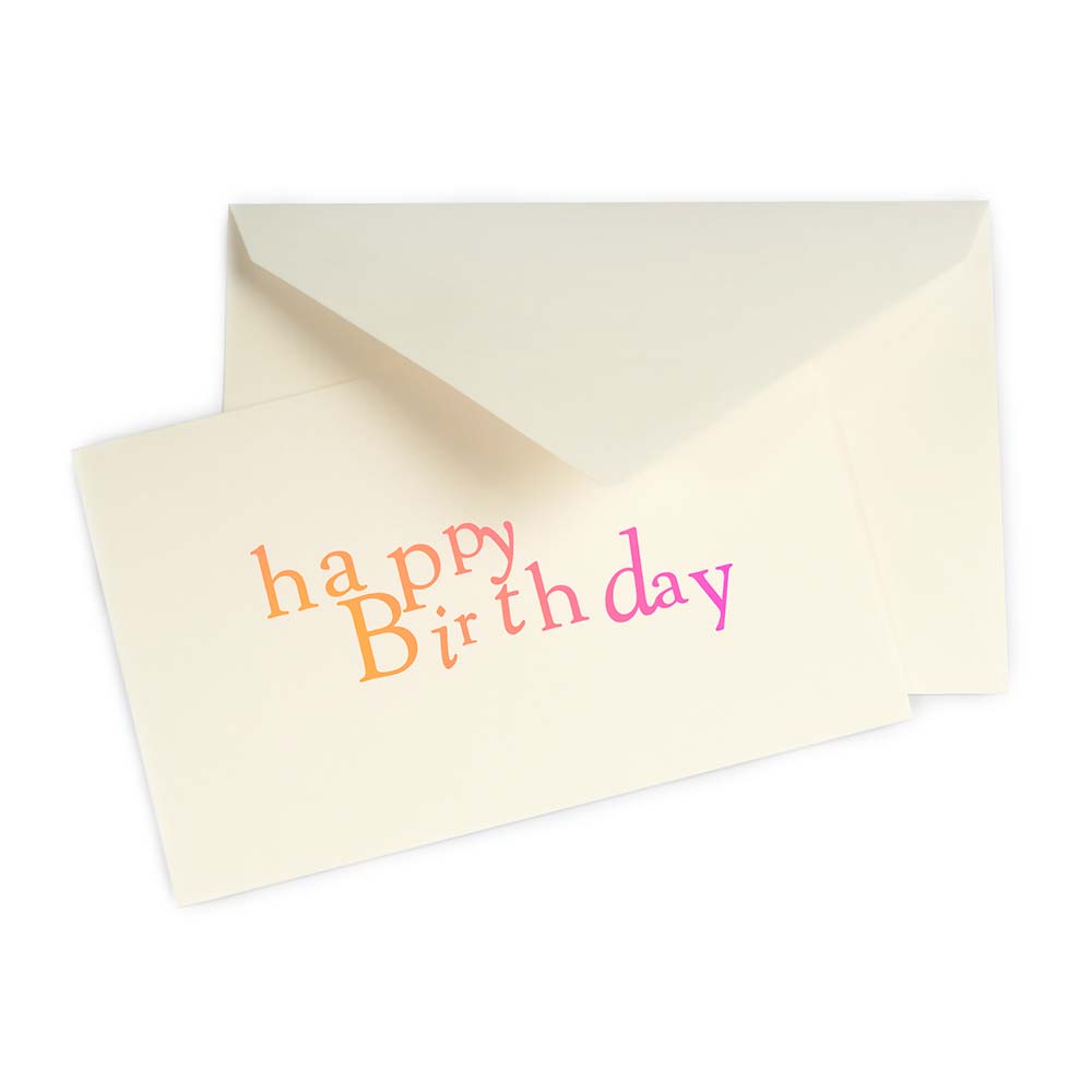 Birthday Greeting Card - Happy Birthday Mrs. Eaves Orange / Pink